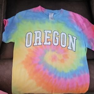 Colorful Oregon Tie-Dye Kids Tee